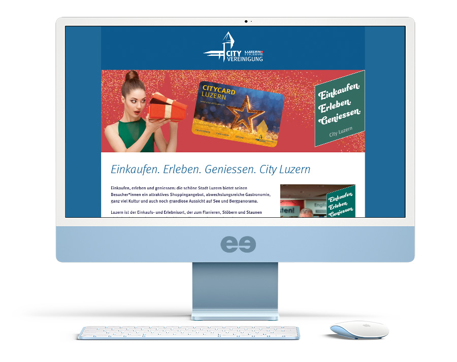 Landingpage Kampagne CityCard Luzern